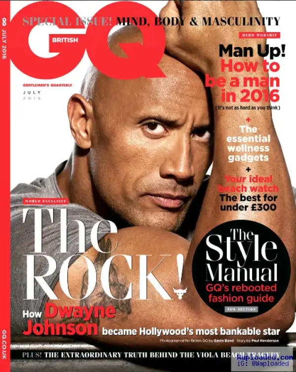 Photos: Wrestler/Actpr The Rock sexy on the cover of British GQ